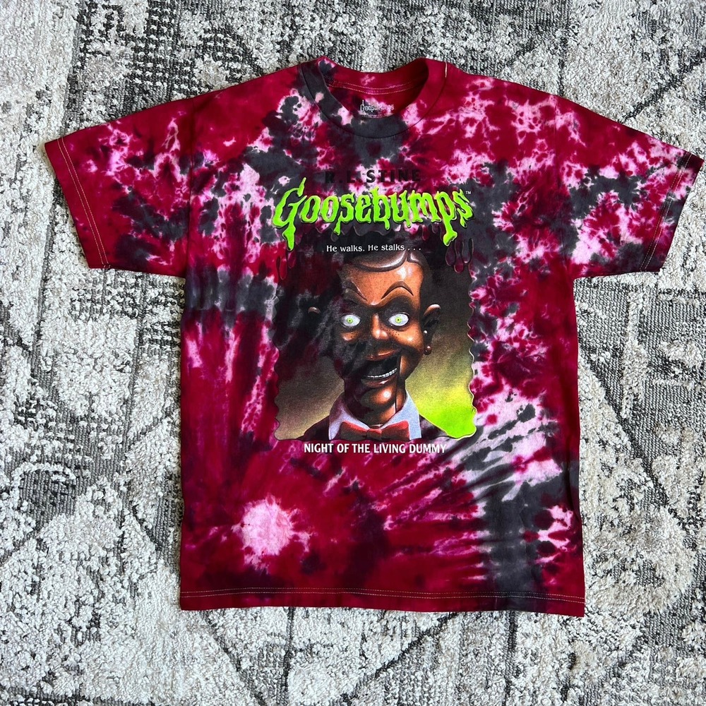 Goosebumps Shirt Tie Dye R.L. Stine Night of the Living Dummy Halloween Horror